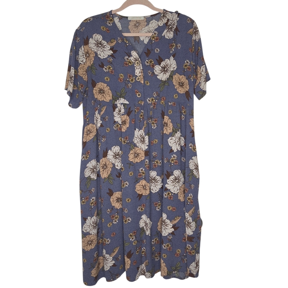 Lake Flower Flowy Floral Dress